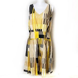 Maeve Anthropologie Otta Yellow & Black Dress